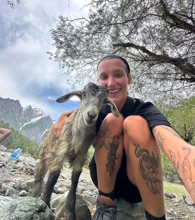 Cute goat en route to Rakaposhi Base Camp