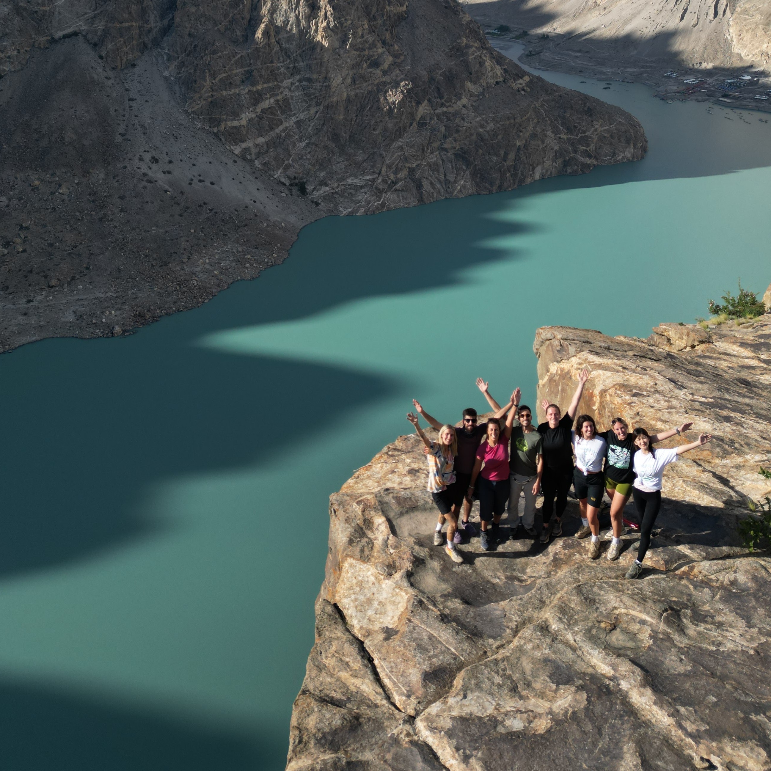 Group at Attabad Lake, Pakistan